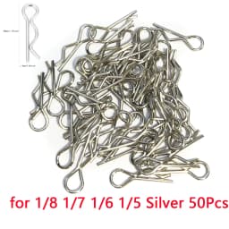 50Pcs 1/5 1/6 1/7 1/8 1/8 1/12 1/16 1/14 RC Cars Shell Body Clips Pins R Buckles Fixed for TRAXXAS SCX10 RC Car Parts