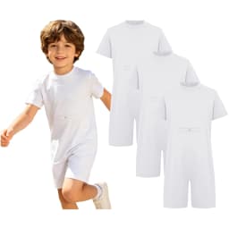 Children 3Pcs Anti-strip Adaptive Bodysuit Special Needs Clothing Short Sleeve Back Zipper Jumpsuit for Autism Sensory kids