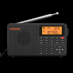XHDATA D-109 Stereo Digital Portable Radio AM SW MW FM Radio Bluetooth Compatible Multifunctional Radio Support TF Card Player