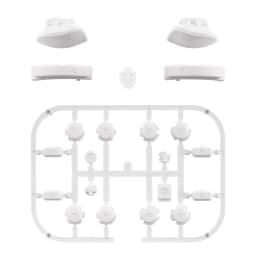 eXtremeRate Full Set Buttons with Tools for NS Switch & OLED JoyCon, Soft Touch ABXY SR SL L R ZR ZL Trigger - White