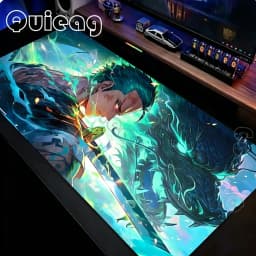 Roronoa Zoro One Piece Anime Black Mouse Pad HD Printing Gaming Mousepad PC Keyboard Carpet Non-Slip Office Non-slip Desk Mat