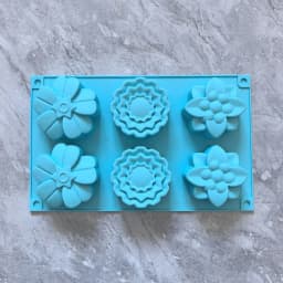 6 Cavity Silicone molds Flower Soap Mold DIY Handmade Soap Mold Handmade Chocolate Biscuit Cake Decoration for Baking Mold Craft