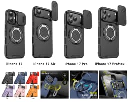 Heavy-duty Rugged Magnetic Stand Case For iPhone 18 17 Air 16 E 15 14 13 12 Pro Max Plus Slide Camera Protect For Magsafe Cover
