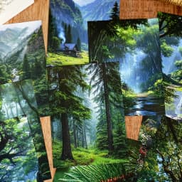 Natural Creation Series Landscape Theme Sticker Pack White Card Hand Account DIY Material Landscape Creation Stationery stickers