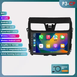 Hizpo Android 14 For Nissan Teana3 Altima 2013 - 2018 Auto 4G Carplay Multimedia Video Player DSP GPS Radio Navigation WIFI BT