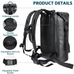 NEWBOLER Large Capacity Swimming Waterproof Backpack, Beach, Drifting, Surfing, Diving, Waterproof Backpack 35L Dry Pack