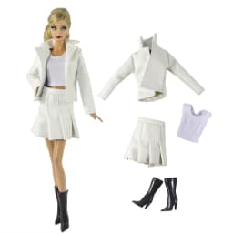 1 Set Doll Clothes 1:6 Scale Leather Outfit for 11.5 inch 30cm Doll Many Style for Choice Gifts for Girls #05
