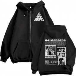 Canserbero All We Need Is Love Muerte Vida Merch Zipper Hoodie Men's Fashion Hip Hop Zip Up Sweatshirts Casual Fleece Pullovers