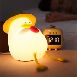 Rechargeable LED Night Light Duck Patting Silicone Lamp Cute Children Nightlights for Home Bedside Room Decor Birthday Gift
