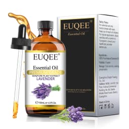EUQEE 118ML Lavender Jasmine Eucalyptus Vanilla Peppermint Essential Oils with Glass Dropper|Aromatherapy, Humidifier,DIY Soap