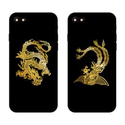 Creative dragon Phoenix metal transfer sticker Gold and silver tiger knife dragon pattern personality DIY decorative stickers