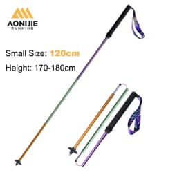 AONIJIE 2pcs Trekking Poles Folding Walking Stick Quick Lock Hiking Cane Carbon Fibers Adjustable Ultralight Walking Pole