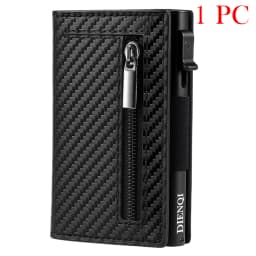 Rfid Blocking Credit Card Holder Men Wallet Luxury Pop Up Slim Thin Minimalist Wallet Bank Cardholder Case Black Vallet for Men
