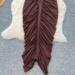 Retro Elegant sleeveless halter pleated slim A-line Casual High Waist Women Autumn ceremony dresses