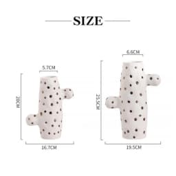 Creative Cactus Ceramic Vase Simulated Cactus with Polka Dots Flower Vase Floral Flowerpot Room Decoration Accessories