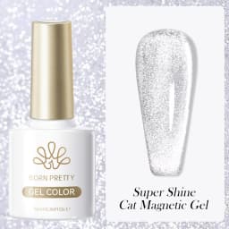 BORN PRETTY 10ml Silver Water Light Cat Magnetic Gel Nail Polish Nail Supplies Vernis Semi Permanent Gel for Fall Winter Nails