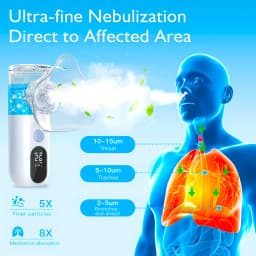 Fireurus Rechargeable Nebulizer Adjustable LED Display Medical Silent Ultrasonic Inhaler Mobile Steam Device Adult Child Medical