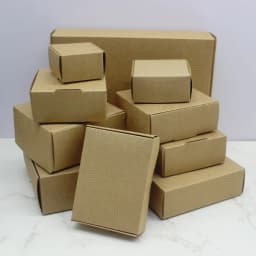 Multi Size 10Pcs Square White/Kraft /Black Packaging Box Wedding Party Favor Supplies Handmade Soap Chocolate plane box
