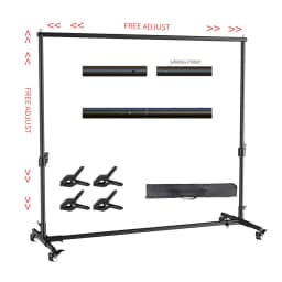 2X2M 2X3M 2.6X3M Background Support System Photography Backdrops Stand Photo Studio Kit Chromakey Green Screen Frame