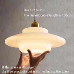 Vintage Glass Pendant Light White For Living Room Dining Room Restaurant Coffee Shop Bar Study Room Indoor Decorative Chandelier