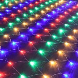 3x3m 6x4m 10x1m LED Net Mesh String Lights Outdoor Window Curtain Fairy Light Christmas Tree Bush Net Light for Garden Decor