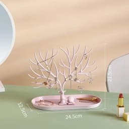 Antler Jewelry Display Stand Tray Tree Storage Racks Earrings Necklaces Rings Jewelry Boxes Case Desktop Organizer Make Up Decor