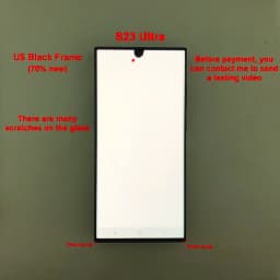 100% Testing for Samsung Galaxy S23 Ultra LCD S918E S918B/DS Display Touch Screen Digitizer Replacement with Defective Screen