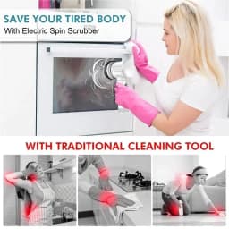 5-in-1 Electric Spin Scrubber Brush for Bathroom Tile Bathtub Sink, Power Scrubber with 5 Replaceable Brush Heads
