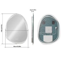 LUVODI Frameless LED Bathroom Mirror with Touch Sensors Wall Mounted Backlit Vanity Mirror IP44