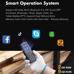 AGM M7 2+16G Volte Android Feature Phone Waterproof Touch Screen 2500mAh Cellphone with English Russian keyboard
