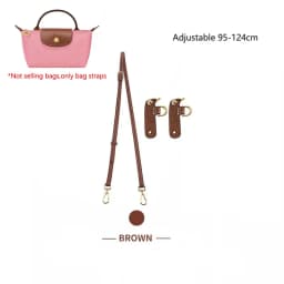 Leather Replacement Crossbody Bag Strap Fit for 2024 New Longchamp mini shoulder strap without punching modification