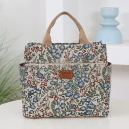 New Arrival Thick Knitted Jacquard Lunch Bag with Large Capacity, Featuring Aluminum Foil Insulation Layer and Zipper Closure
