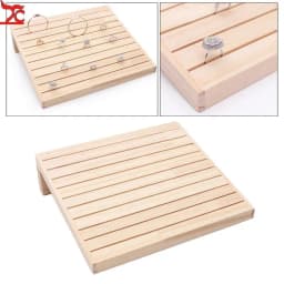 Jewellery Making Supplies Earring Organizer Ring Display Stand Jewelry Wood Earring Hoder Jewellery Packaging Case Exhibitors