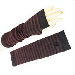 Men Women's Summer Winter Long Knitted Stripe Hip-Hop Emo Gothic Lolita Black Fingerless Gloves Girls Boys Arm Warmers Gloves