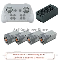 1000mAh 8 Way Remote Programmable APP Control Kit Rechargeable Battery Box Power Functions Motor Building Blocks Set Car Modify