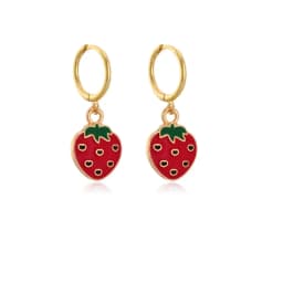 Papaya Enamel Fruit Pendant Dangle Earrings Summer Collection INS Personality Creative Fruit Charm Earrings Jewelry Gift 2025