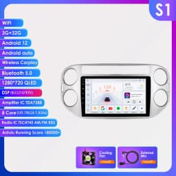 Hizpo 2 Din Android Auto Radio For VW Volkswagen Tiguan 1 NF 2006-2016 Carplay Car Multimedia GPS 2din Autoradio Head Unit Navi