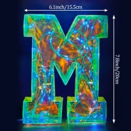 Multicolor Letters LED Night Light Numbers Dual‑Power Light‑Up Battery USB Operated Portable Indoor Decor for Party Wedding Home