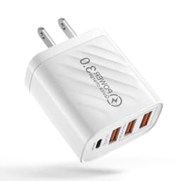 48W USB Charger QC3.0 Type C PD Fast Charging For IPhone14 Samsung Huawei Xiaomi Mobile Phone EU/US/UK Plug Wall Charger Adapter