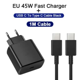 45W PD Fast Charging For Samsung S22 S23 Ultra Note10 Plus Mobile Phone USB Type C Cable Fast Quick Charging Wall Adapter