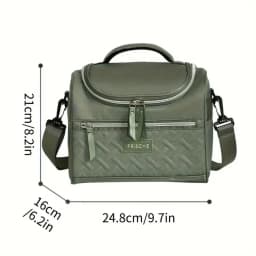 Portable Lunch Bag Food Thermal Box Durable Waterproof Office Cooler Lunch Box with Shoulder Strap Picnic Bag for Couples Unisex