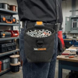 TOOLSTARKING Nails Pouch Waterproof Hardware Waist Bag Large Capacity Nails Screws Storage Durable Multifunctional Working