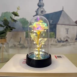 8.5 cm diameter*height 15 cm from the base,LED Eternal Rose Artificial Flower, Valentine's Day & Wedding Gift