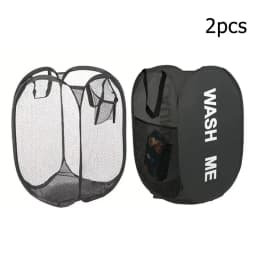 Mesh Pop-up Laundry Basket, Foldable Dirty Clothes Storage Basket, Large Capacity Storage Basket