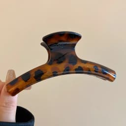 Leopard Print Large Square Hollowed Acrylic Crab Hair Clip Back Head Updo Temperament Simple Shark Clip New Vintage Accessories