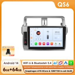 Hizpo AI Voice Car Radio Android Auto Multimedia For Toyota Land Cruiser Prado 150 2013-2017 4G Carplay Autoradio No 2din DVD