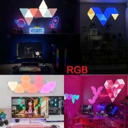 TuYa WIFI Bluetooth 5V USB Triangle Lamps Quantum Atmosphere LED Night Light For Game Bedroom Decoration Creative Wall Lamps