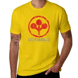 Cheavyweight streetwear anime clothes Distressed Arasaka Corp Logo T-Shirt Aesthetic clothing blacks workout shirts for men
