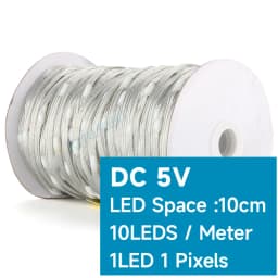 Transparent Wire 5V 3PIN WS2811 LED String Lights Dream Color Accessories RGBIC Addressable Seed Pixel Pebble Decorative Lights