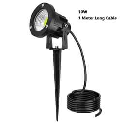 1 Meter Cable IP65 LED Garden Lawn Lamp Light 5W 10W Spike Landscape Lamp AC DC12V24V Warm White Blue Spot Lights 220V110V